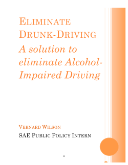 A solution to eliminate Alcohol- Impaired Driving