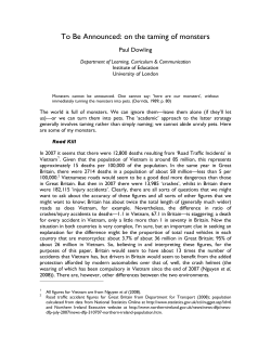 To Be Announced: On the taming of monsters.