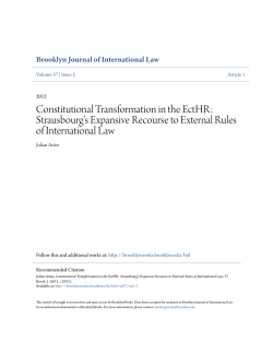 Constitutional Transformation in the EctHR