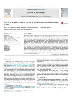 Specific storage from sparse records of groundwater response to