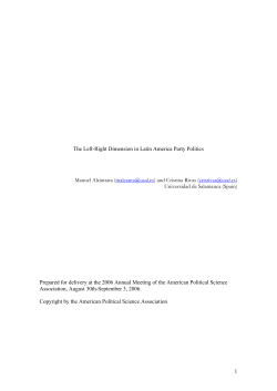 The Dimensions of Party Polarisation in Latin America