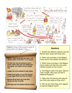 Questions 1. Explain the different reasons why the Barons were