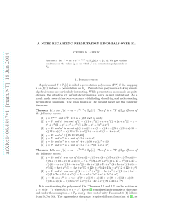A NOTE REGARDING PERMUTATION BINOMIALS OVER Fq2