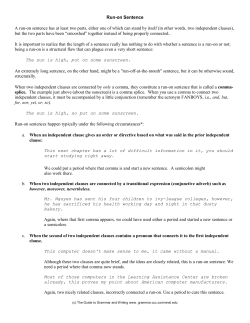 Run-on Sentence - HCC Learning Web