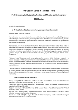 Probabilistic political economy