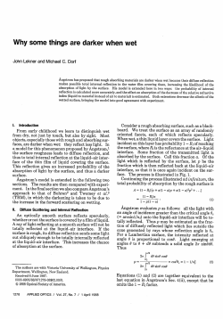 Why some things are darker when wet