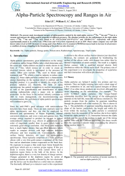 Alpha-Particle Spectroscopy and Ranges in Air