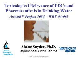 Toxicological Relevance of EDCs and Pharmaceuticals in Drinking