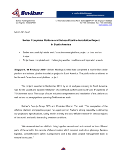 PRESS RELEASE_Swiber completes South America topside