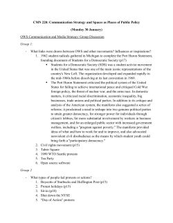 Communication Strategies and Public Spaces in