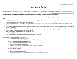 Place Value Project