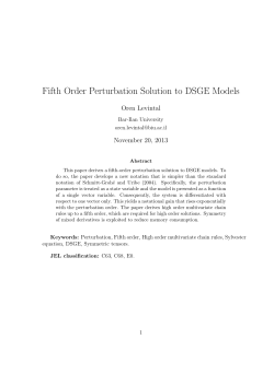 Fifth Order Perturbation Solution to DSGE Models