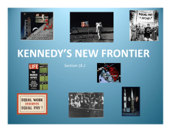 KENNEDY`S NEW FRONTIER