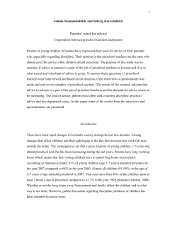 Parents` need for advice