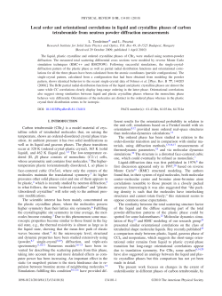 Local order and orientational correlations in liquid and crystalline
