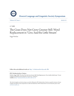 The Grass Does Not Grow Greener Still: Word Replacement in "Give