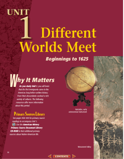 Chapter 1: The First Americans, Prehistory to 1492