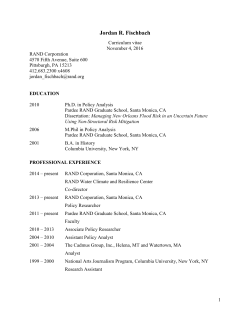 CV - RAND Corporation