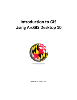 Introduction to GIS Workbook - University of Maryland Libraries