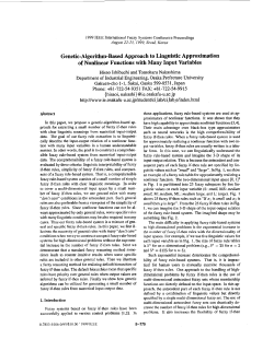Genetic-Algorithm-Based Approach to Linguistic Approximation of