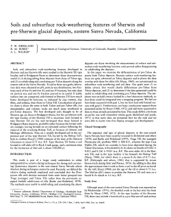 Soils and subsurface rock-weathering features of Sherwin and pre