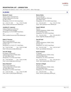 Jurisdiction Registration List