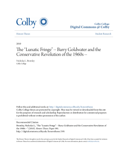 Barry Goldwater and the Conservative Revolution of the 1960s