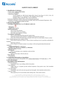 Material Safety Data Sheet