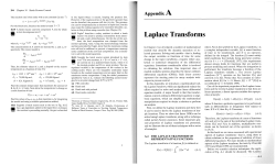 Laplace Transforllls