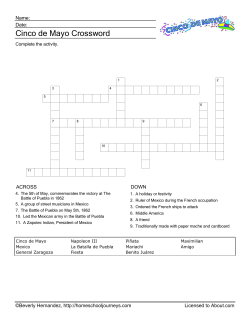 Cinco de Mayo Crossword