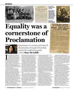 Importance to women activists of the promise of equal citizenship