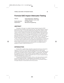 Formula SAE Impact Attenuator Testing