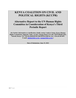 kenya coalition on civil and political rights (kccpr)