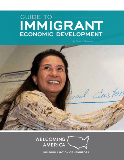 Guide to Immigrant Economic Development