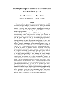 Locating Sets: Spatial Semantics of Indefinites and Collective