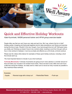Quick and Effective Holiday Workouts