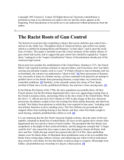 The Racist Roots of Gun Control