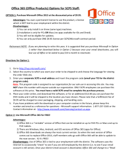 Office 365 STAFF Options