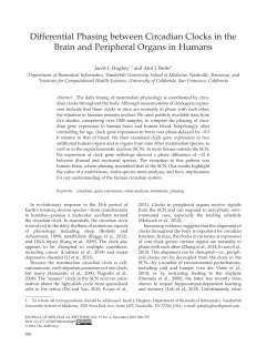 Differential Phasing between Circadian Clocks in the Brain and
