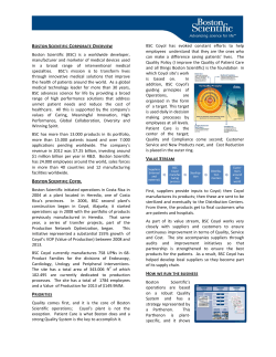 Boston Scientific (BSC) is a worldwide developer, manufacturer and
