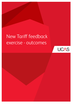 New Tariff feedback exercise - outcomes