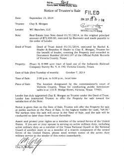 NOV 4 - Victoria County