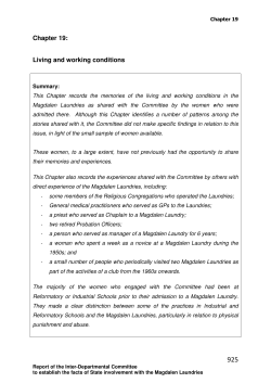 Chapter 19: Living and working conditions