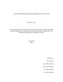 THE INWARD MIRROR: GEORGE MEREDITH AND THE PSYCHE