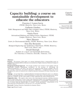 Capacity building: a course on sustainable development to