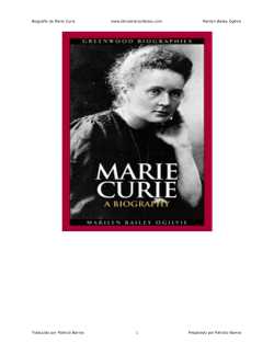 Biograf&iacute;a de Marie Curie www.librosmaravillosos.com Marilyn Bailey