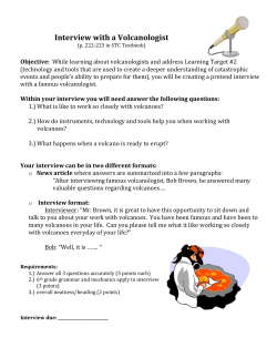 Interview with a Volcanologist