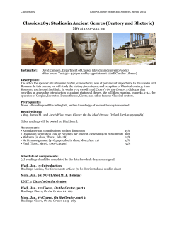 Oratory and Rhetoric