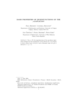 BASIS PROPERTIES OF EIGENFUNCTIONS OF THE p