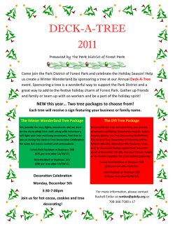 DECK-A-TREE 2011 - Park District of Forest Park